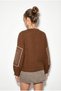 Women's Tan Embroidery Detailed Summer Muslin Jacket G28-4907 60283341 - 5