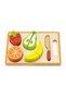 Plate with sliced ​​fruit,