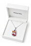 316L Stainless Steel Butterfly Figured Colorful Stone Necklace Gift - 3