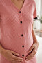 Pure Comfort Polka Dot V-Neck Front Button Maternity and Postpartum Pajama Set - 4