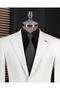 Italian Style Slim Fit Pocket Single Jacket Men's Ecru T14128 - 2
