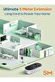 2 Way 5 Meters, 2 Universal Outlets Power Extension Cord, 5M Dual Socket Cable Extender, 2500W 2 Plugs Electric Wire for Desk, Table, Floor, Office, Car (2-way 5M) - 6
