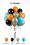 Avengers Themed Balloon Set Mildew Green Black 17 Pieces Boy's Birthday Party Decoration