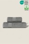 2-Piece Bath Towel Set 100% Cotton Certified, Body and Head Towel, 50X90 - 70X140 Gray