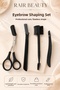 Eyebrow Shaping Set Eyebrow Scissors, Eyebrow Razor, Eyebrow Grooming Brush, Tweezers Set of 4