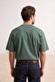 Green Oversize/Wide Cut Printed 100% Cotton T-Shirt Tmnss26Ts00053 - 3