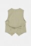 Khaki Waist Adjustable Vest Tdrss26Ye00002 - 6