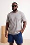 Burgundy-Navy Blue -Gray Regular/Comfort Fit 3-Pack Large Size T-Shirt Tmnss24Bf00059 - 2