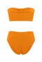 Orange Premium Standard Size Strapless Textured Normal Waist Regular Bikini Set Tbess26Bt00096 - 5