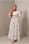 Suna Dress Orange Women's K Linen Fabric Seasonal Dress