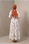 Suna Dress Orange Women's K Linen Fabric Seasonal Dress - 4