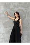 Square Neck Maxi Length Knitted Dress with Flounce Detail Ss26El0007 - 7