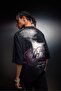 Men's Black Prelude Printed Oversized Tshirt