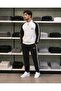 Men's 2-Yarn Jersey Fabric Wide-Leg White Black Tracksuit Set