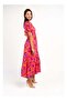 Cotton Pink Puff Sleeve Charlotte Midi Dress - 4