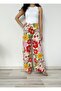 Women's Plazzo Pants - Summer Wide-Leg Pants / Viscose - 4