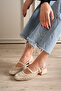 Tivor Short Thick-Heeled Knit Ballet Flats