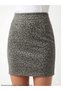 Lycra Waist Elasticated Scuba Fabric Gray Color Mini Skirt Product Length 45 cm