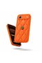 Apple iPhone 17 Air Compatible Case Floral Wavy Leather Case Orange - 2