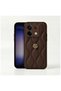Xiaomi Redmi Note 13 Pro 5g Compatible Case Floral Wavy Leather Case Brown