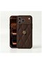 Apple iPhone 17 Pro Max Compatible Case Camellia Leather Case Brown