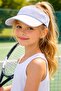 White Cotton Pack Tenisci Visor Girls' Hat - Ages 10-18