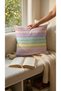 Colorful Stripe Patterned Children's and Baby's Room 3-Piece Throw Pillow Cover TLAKR-292 - 2