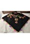Cenk and Reyhan Exquisite Handcrafted Needlework Embroidery Writing/Needlework/Yemeni Handwork/Tulle Cloth/Head Covering - 5