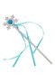 Snowflake Blue Heart Stone Satin Ribbon Frozen Elsa Wand 34 cm (5343)
