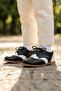 Genuine Leather Orthopedic İlkadım Shoes Black White Cv-483 - 2