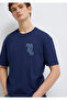 1991 Printed Navy Blue T-Shirt Loose Fit / Comfortable Fit 0613147-70492