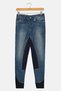 Kids Girl High Waist Belt Loops Skinny Jeans, Wash Blue - 2