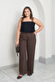 Stone-Embellished Wide-Leg Crepe Pants