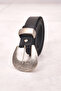 Vintage Metal Buckle Li Suni̇ D Leather Belt - 2