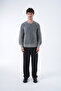 Round Neck Washed Knit Sweater