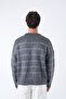 Fleece-Lined Striped Furry Knitwear Sweater - 5