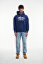 Washable Graphic Printed Hooded Sweatshirt