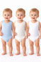 100% Cotton Organic 3-Piece 0-3 Years Old Newborn Baby Girl Boy Bodysuit with Snap Fasteners Anti-Sweat Undershirt