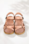 Powder Pink Braided Genuine Leather Sandals - Model: Tulip - 4