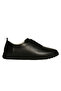 Black Leather Women's Casual Shoes