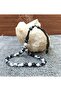 Black and White Agate Natural Stone Sphere Cut Black Special Emission 3-Piece Tassel Prayer Beads - 3