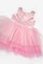Pink Tulle Skirted Mermaid Patterned Baby Girl Dress - Emma - 3