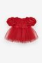 Red Rose Detailed Baby Girl Dress - Elina - 2