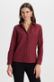 Women's slim fit long sleeve cotton bodycon textured burgundy basic shirt - 6