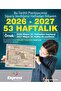 تقويم 2026-2027 مقاس A4، 53 ملصق تخطيط أسبوعي