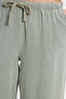 Women's relaxed fit 100% cotton casual khaki pants with drawstring waist, elastic waistband, double pockets, and a two-thread construction. - 4