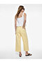 Regular Waist Ribbed Short Wide Leg Pants with Pocket Detail - Culotte Jeans - 3