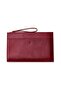 Women's Genuine Leather Portfolio Bag with Zipper, Rfid Protected, Beverly Burgundy - 2