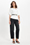 Women's Slim Fit Tight-Fitting Short Bat Sleeve Thin Belted Zippered White Blouse Shirt - 2