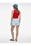 Cotton Mini Denim Skirt with Lace Detail - 3